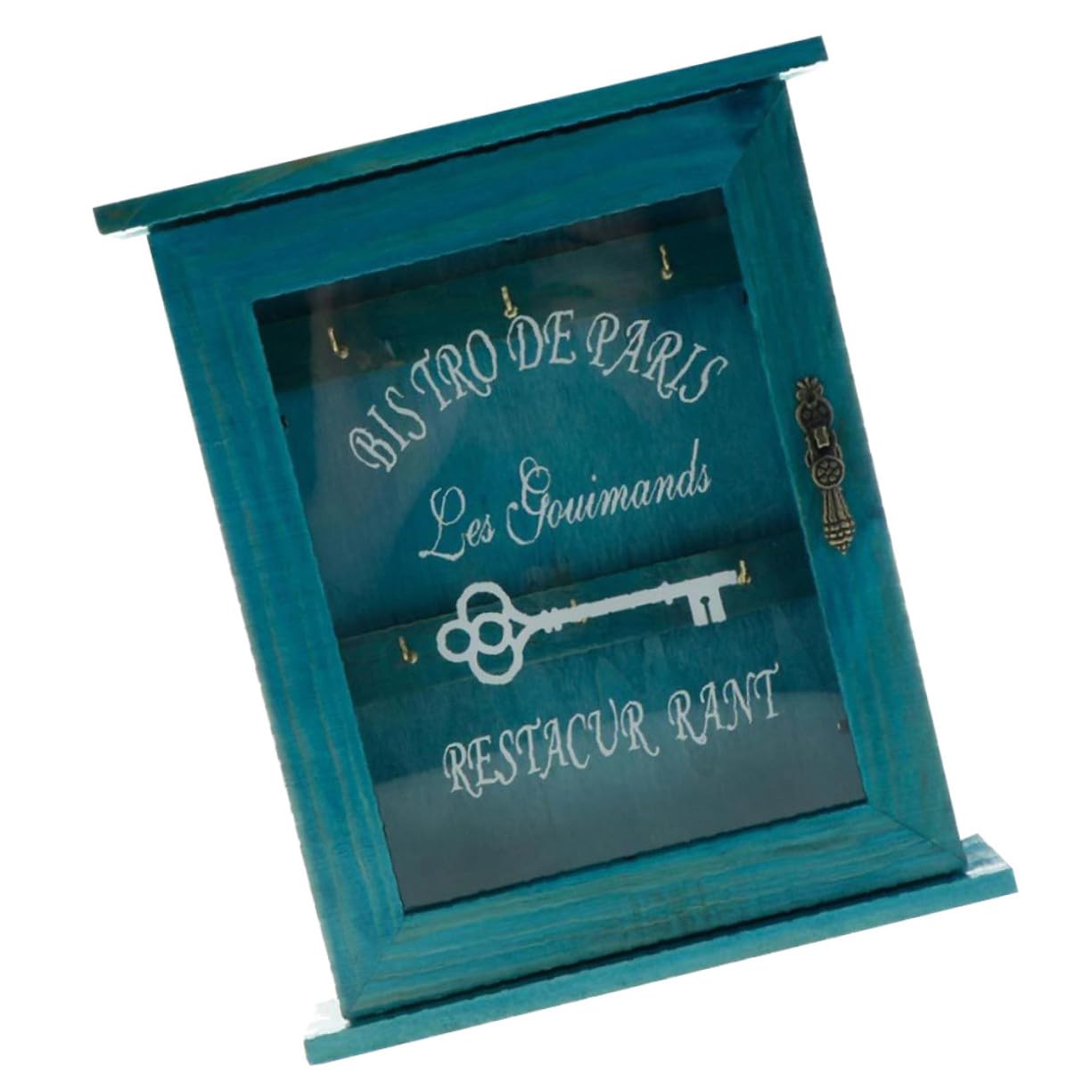 Caja de llaves vintage de madera retro elegante Cabilock con acabado artesanal