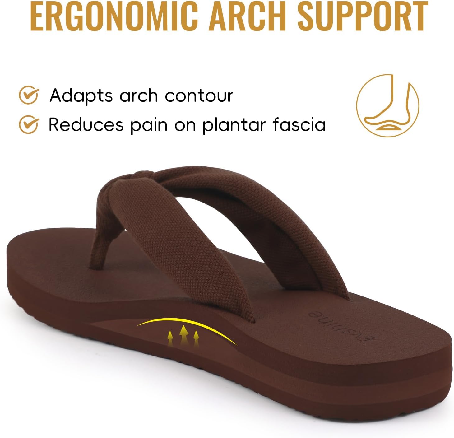 Evshine Women's Flip Flops, Yoga Mat Thong Sandals image 4