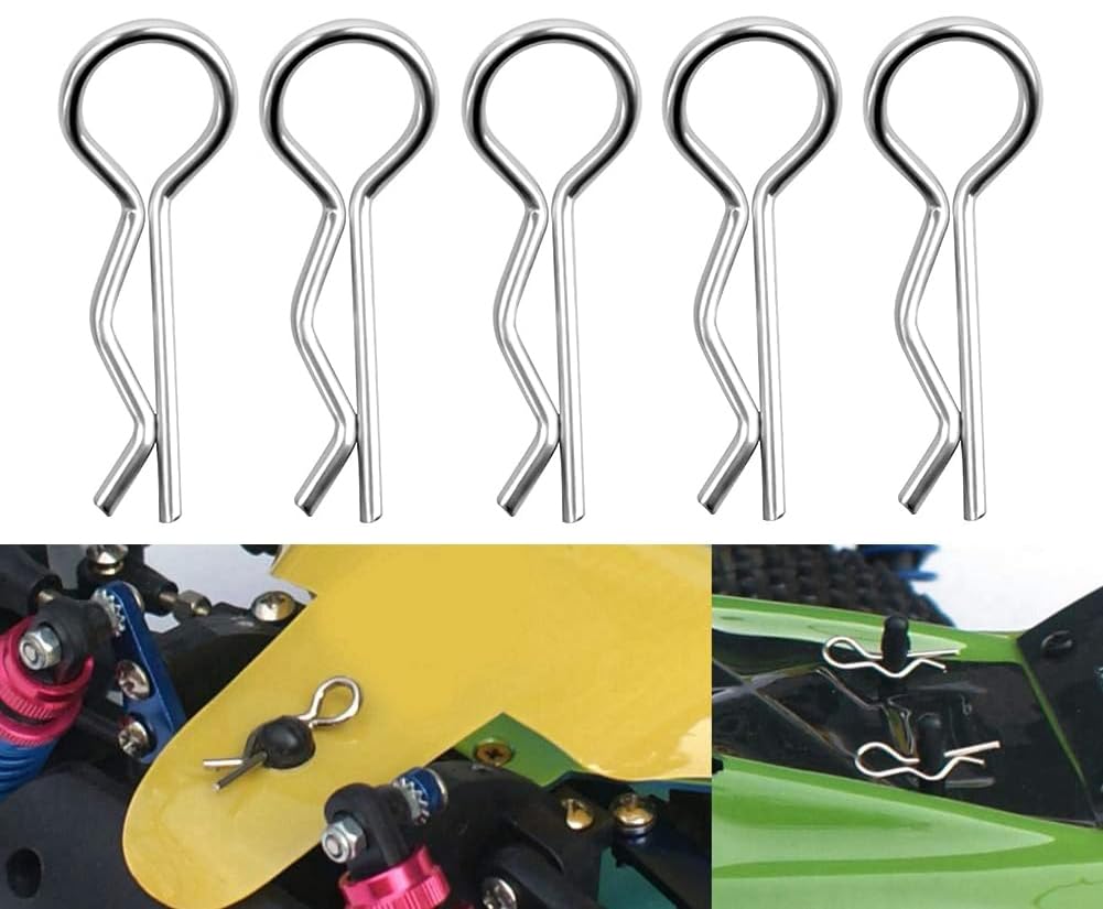 BOBOZHONG – 100 Clips De Carrosserie RC – Épingles En Acier Inoxydable – Pour Voitures 1/10, 1/12, 1/16 – 24 X 8,2 Mm