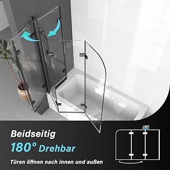 Faltbare Duschabtrennung für Badewanne: Platzsparend und Stilvoll () Faltbare Duschabtrennung für Badewanne: Platzsparend und Stilvoll