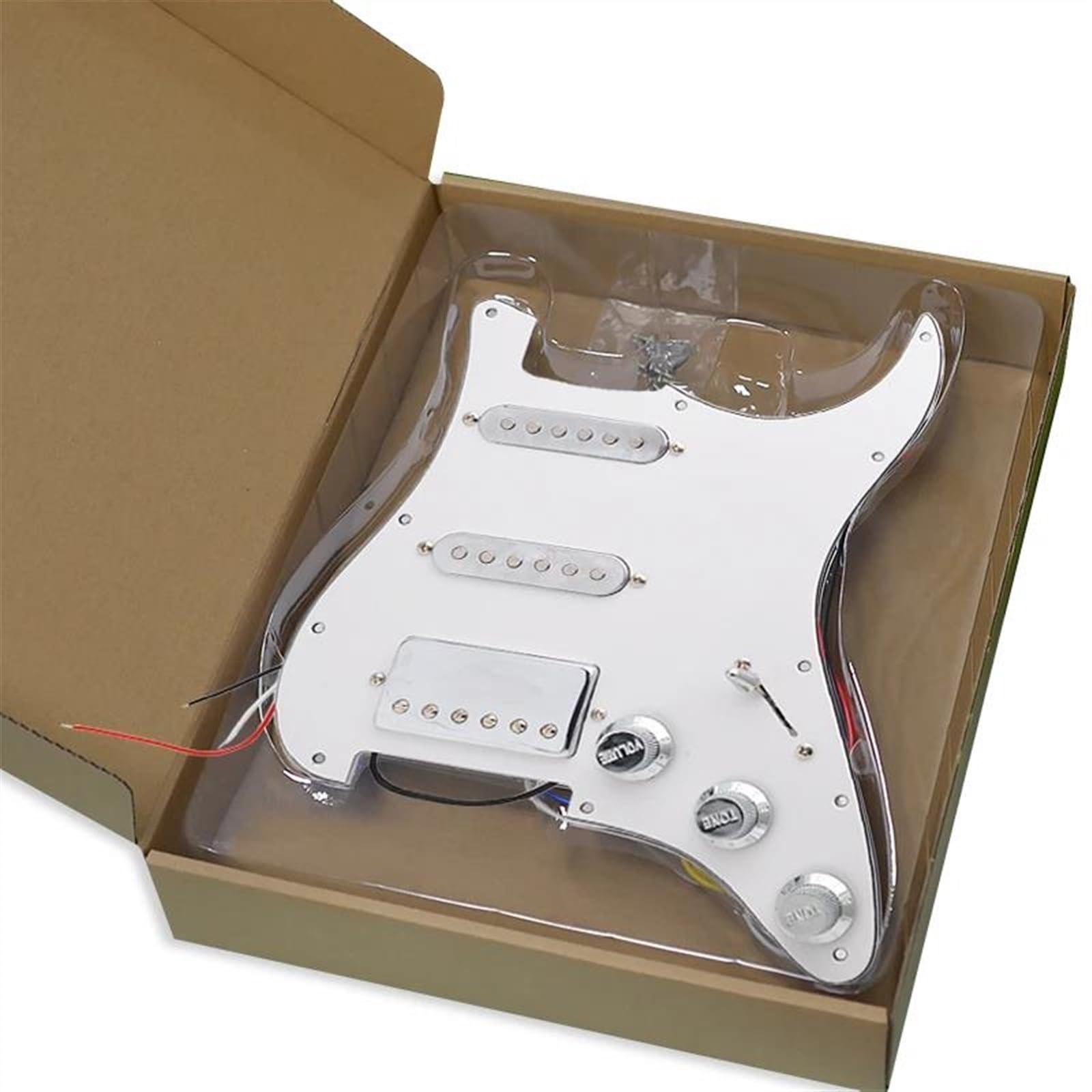 Amazon.co.jp: SSH シルバーギターピックアップピックガード真鍮カバー  