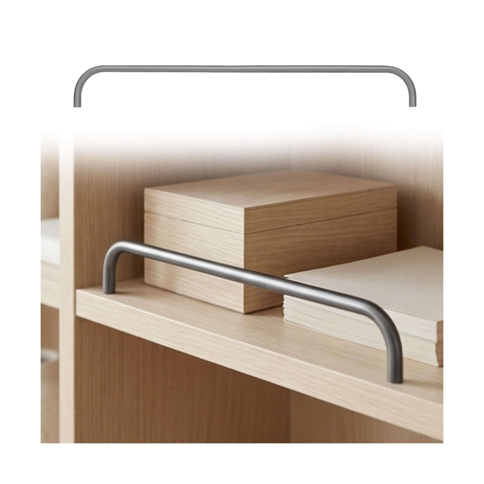 NIUSABOU Aluminum Shelf Guard, Aluminum Shelf Guard Tipp Rail, 8mm, Multicolor, 8-42 in(Grey,40in/102cm)