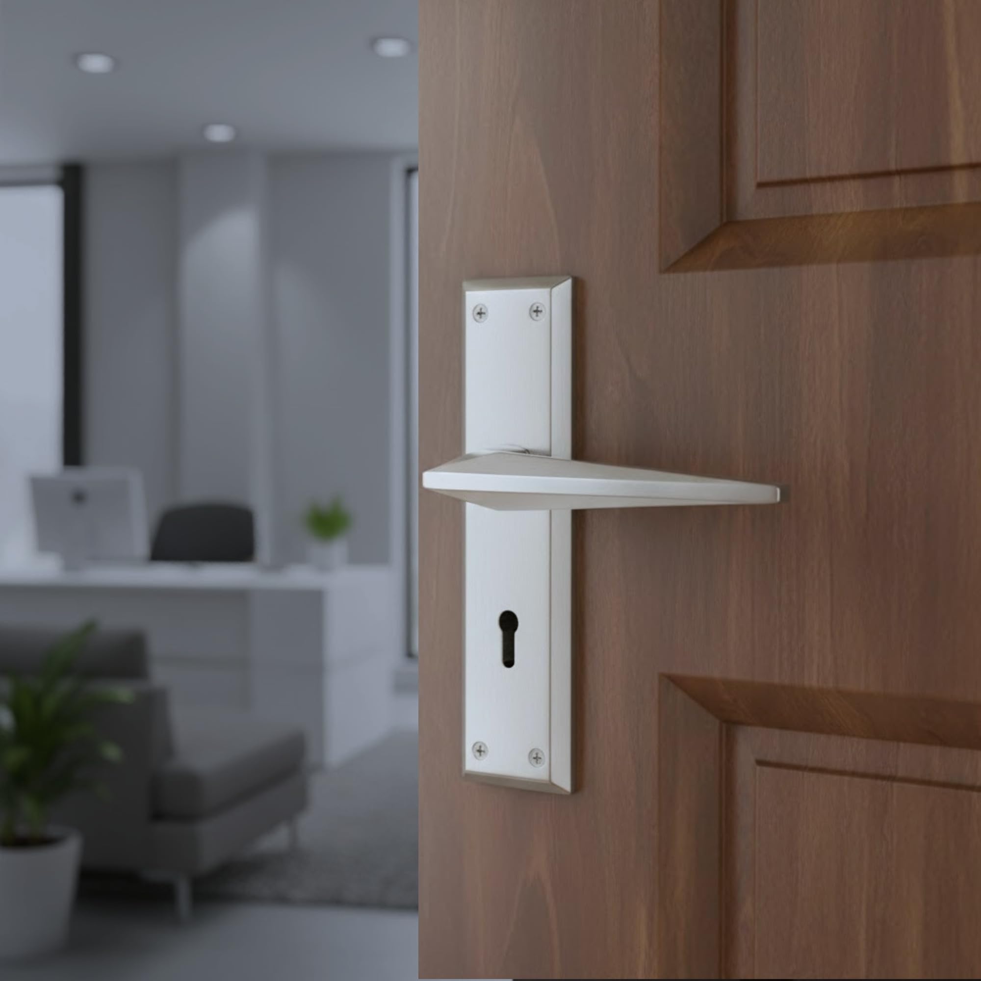 ozone ky series zinc handle lockset – durable, noise-free & impact-resistant lock for homes, offices & commercial doors – ergonomic, corrosion-resistant design for wooden & metal doors