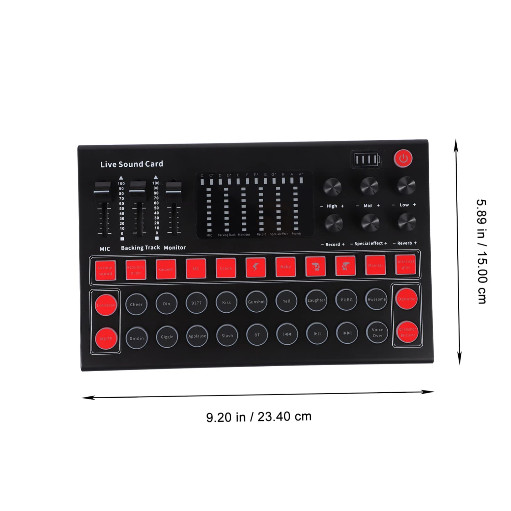 Happyyami Voice Changer Sound Card Noise Reduction for Mobile Phones Computers Live Streaming Mixer Built Effects Multi-Platform Compatible Audio Device