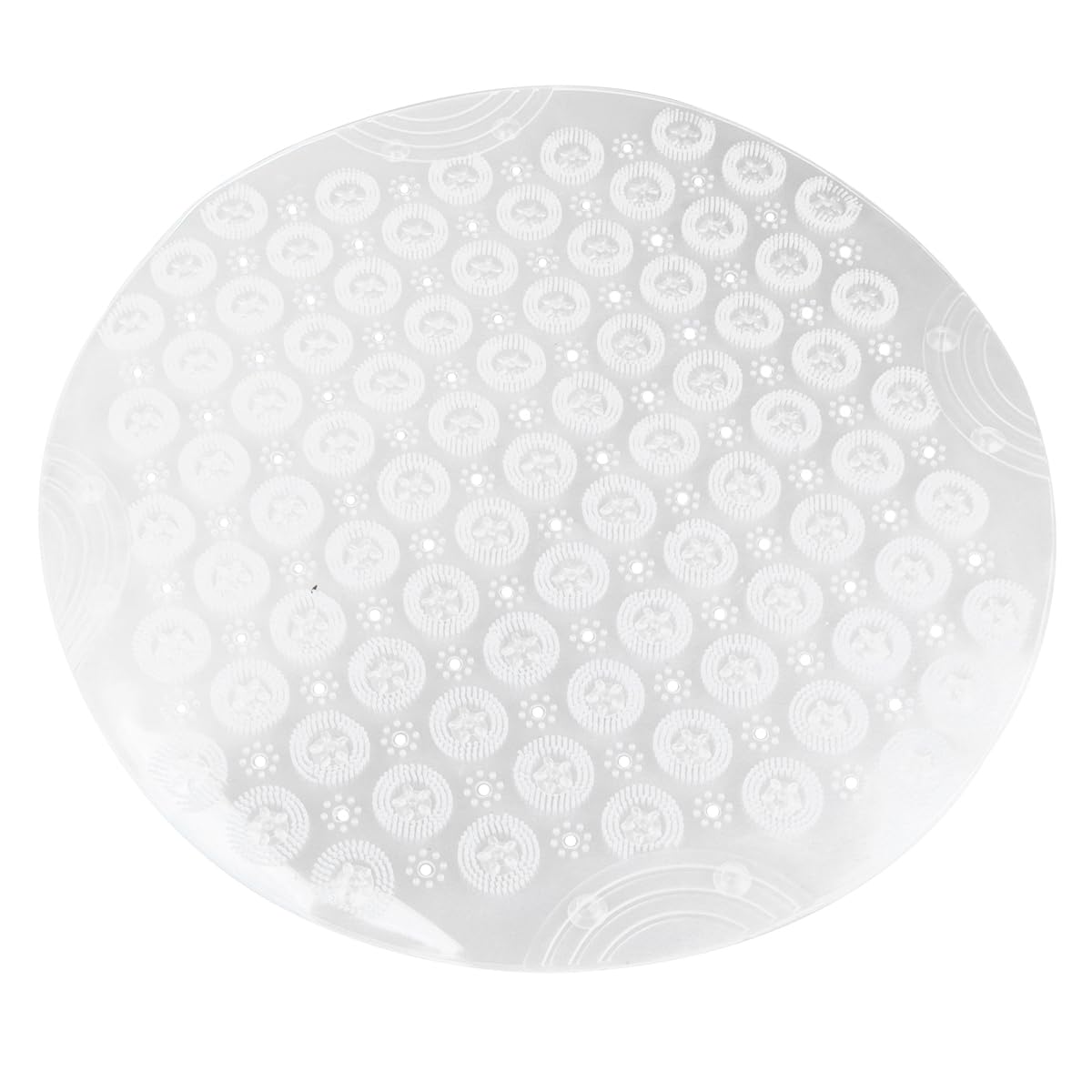 TOYANDONA Tappetino Resistente da Rotondo Bianco Antiscivolo in Pvc e Bagno Ventosa per Cucina Corridoio