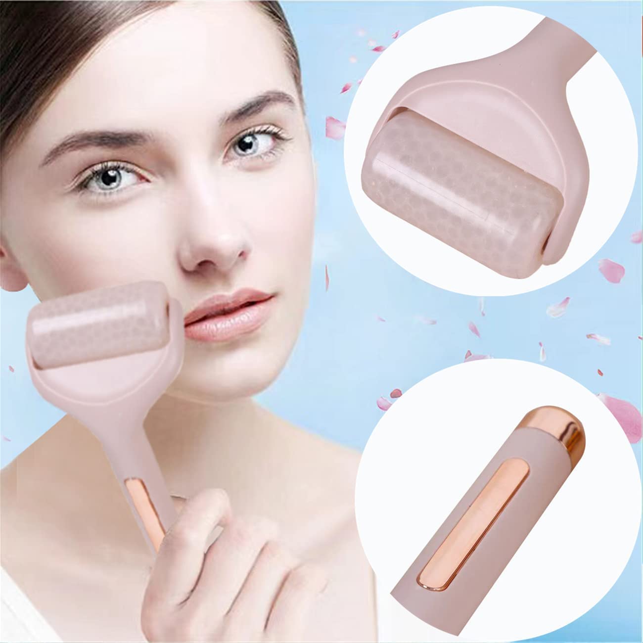 Madison Ice Roller for Face & Eye Puffiness, Large Cool Facial Ice Rollers for Women Face Massager, Tighten Pores, Headaches Migraine Relief, Minor Injury, Reduce Wrinkle Skin Care (Pink) 3