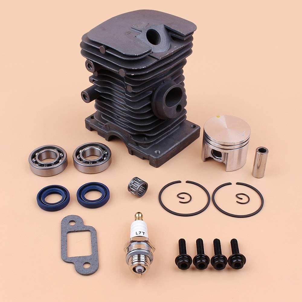 Tiempo Beixi Motor de pistón y Cilindro del cojinete del cigüeñal del Sello de Aceite Kit Compatible con STIHL MS180 MS 018 Piezas de motosierras 180 Gas 38MM