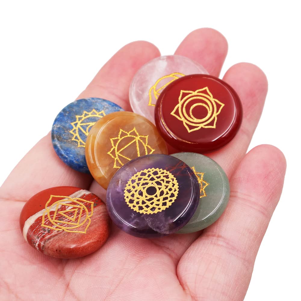 7 SZTUK Naturalne Kryształy Uzdrawiające Kamienie Do Pieczy Chakra-Kryształy Zestaw Kryształowych Prezentów dla Rodziny i Przyjaciół