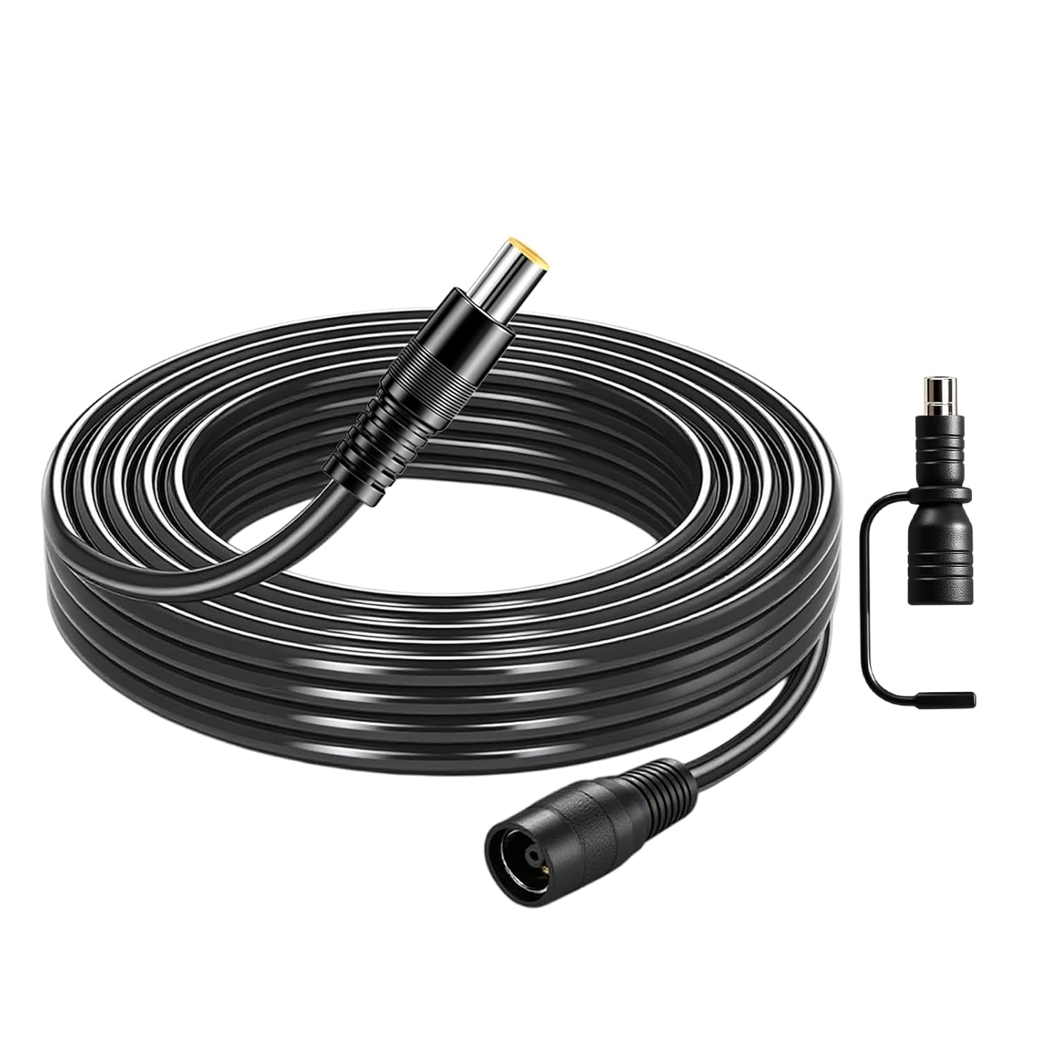 25FT 14AWG DC 8mm Extension Cable Female to Male with DC 7909 to 8020 Adapter for Jackery GZ Yeti Bluetti Solar Panel Connector Solar Generator Power Station