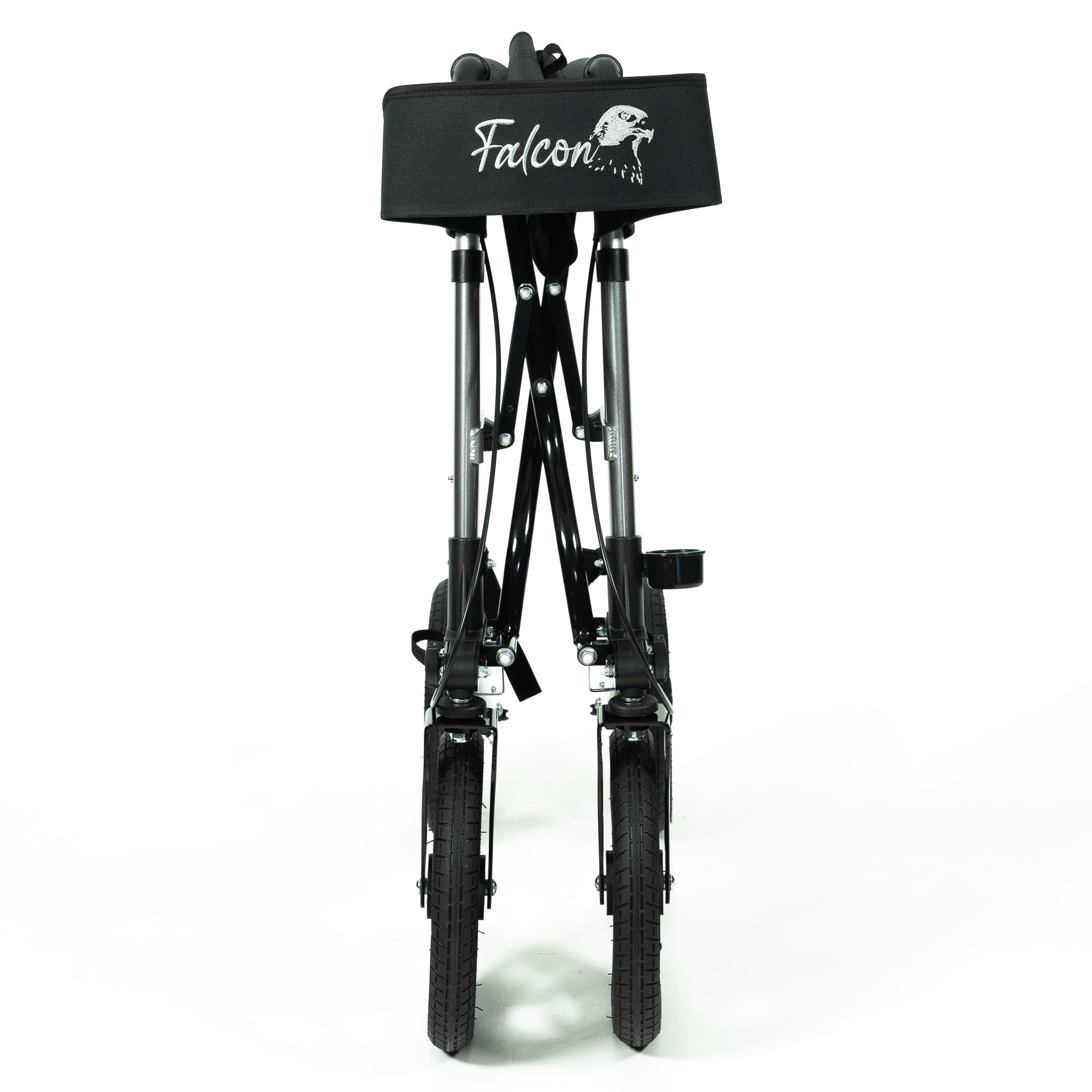 Outdoor Rollator Falcon - mit großen Luftreifen, Geländegängig und Klappbar (Anthrazit)