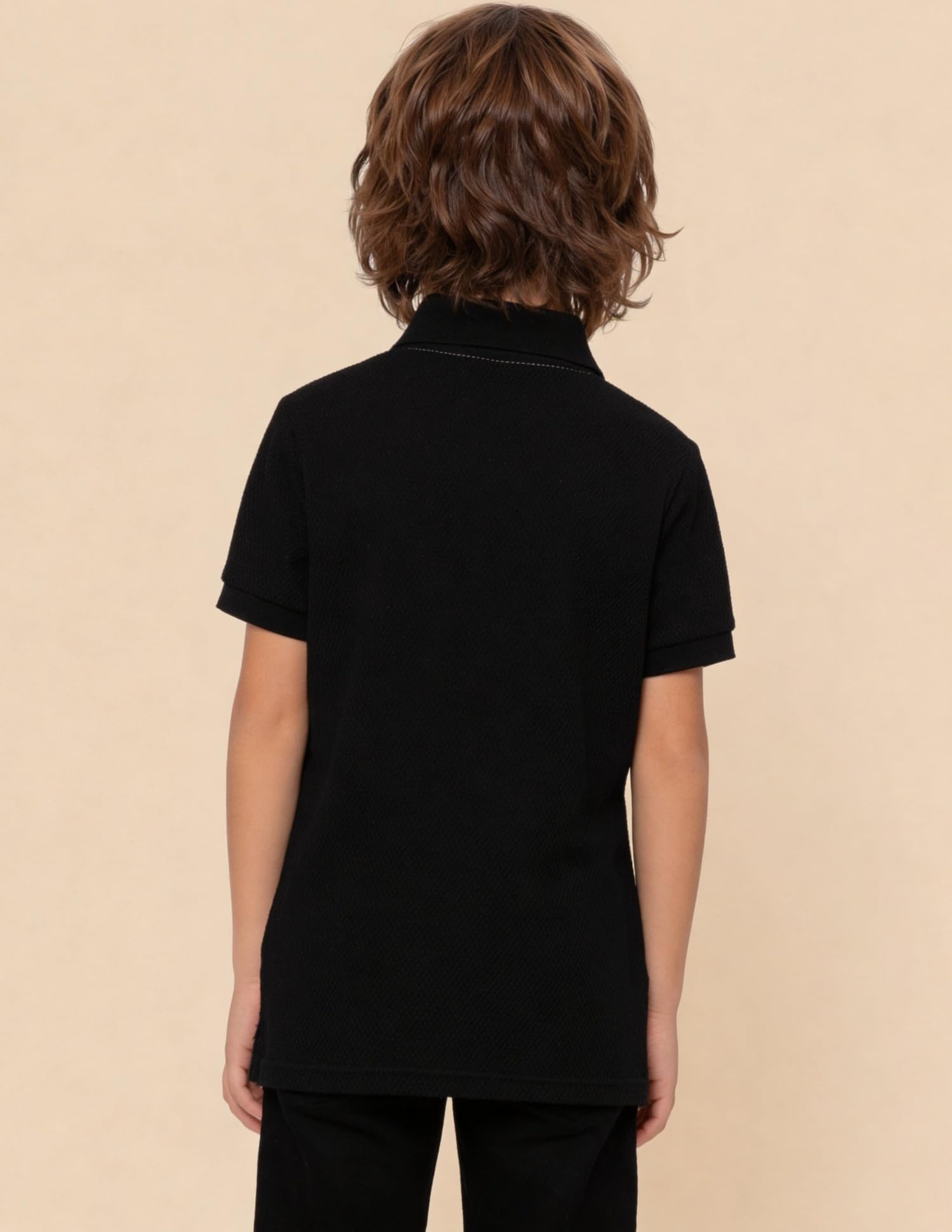 USPA Kids Boys Colour Blocked Regular Fit Polo Shirt (UKTSH2398_Black_12-24 M) 2