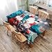 Christmas Snowman Pattern Tablecloth Waterproof Rectangular Wedding Banquet Coffee Table Tablecloth Home Decoration AC8 140x180cm