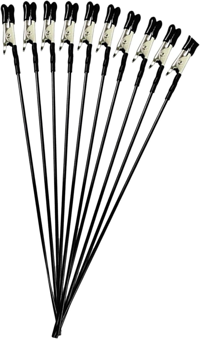Model Painting Clips 30-Piece Set for Airbrushing, 18.6cm (7.3in) Metal & 22cm (8.7in) Wood Holder