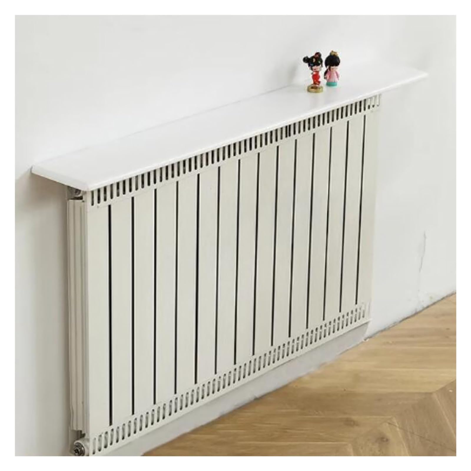 Mensola galleggiante personalizzata sopra il radiatore anti fumo e antipolvere rettangolare pannello in legno bianco per casa/hotel/asilo 120 x 20 x 2,2 cm