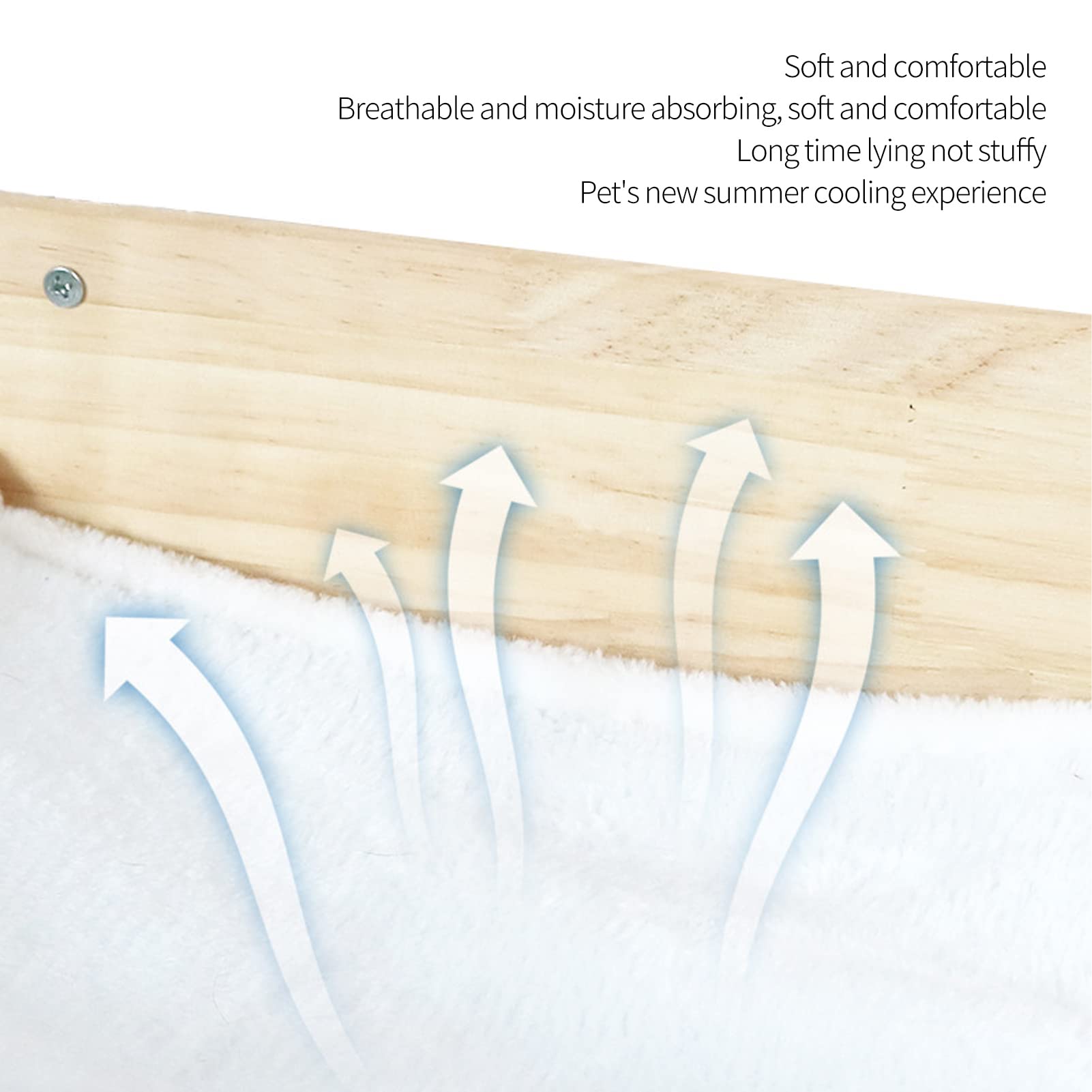 Cat Hammock Bed Breathable Wall Mounted Window Perch Shelf Space Saving Indoor Summer