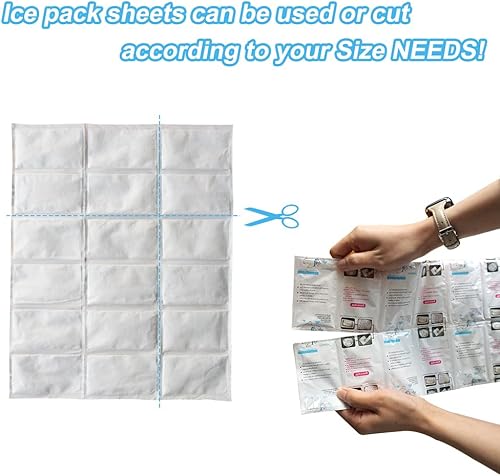 Miniatura 7 de RAINBOW Paquetes de hielo seco para envío de larga duración, hojas de hielo frío reutilizables para lonchera, paquetes de hielo seco flexibles para