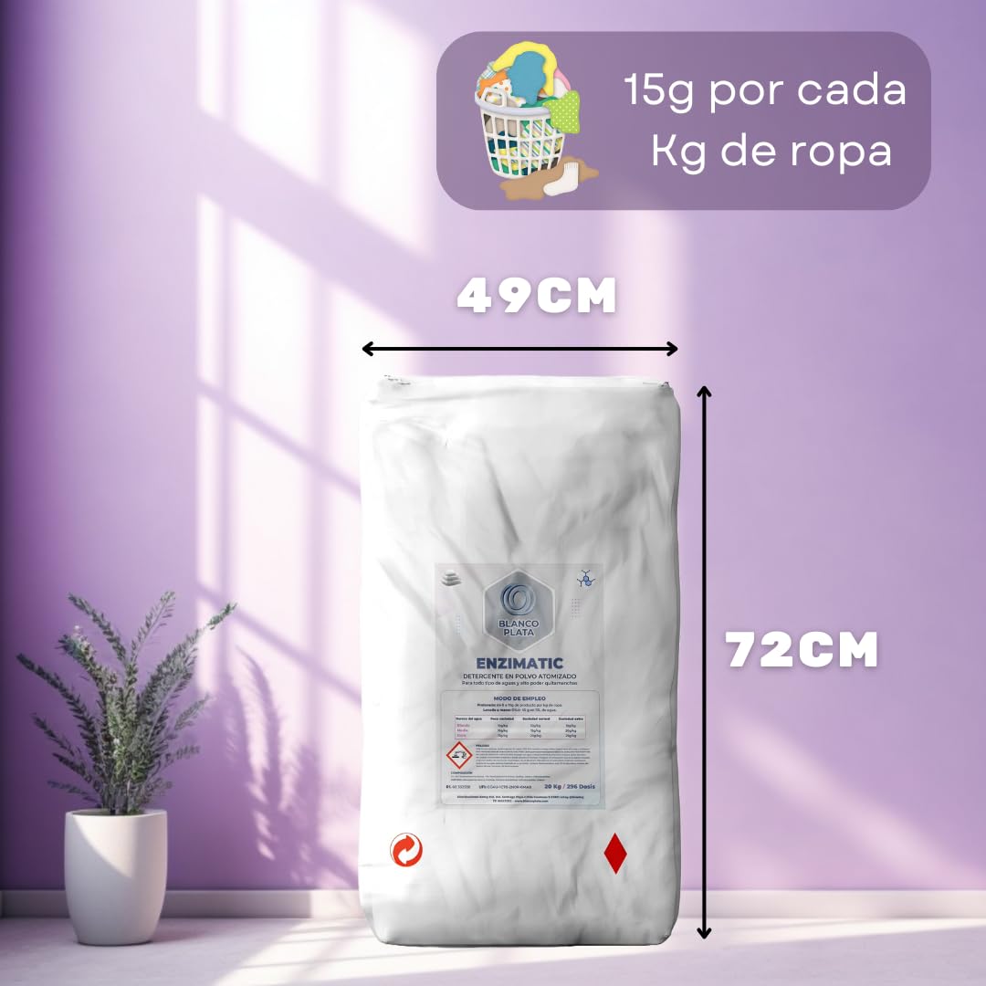 Detergente Lavadora Blancoplata (Polvo 20 Kg)