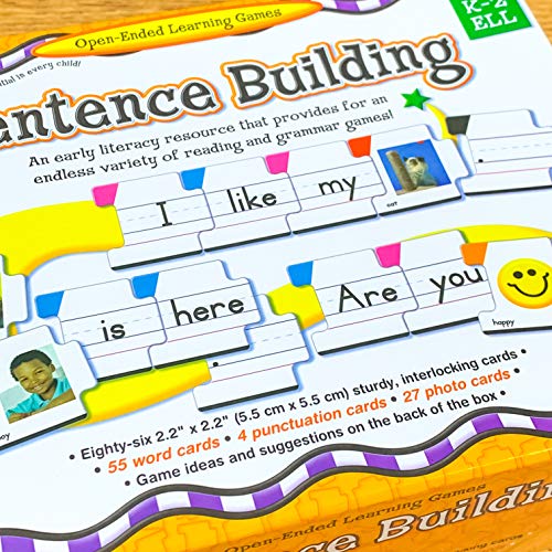 61N7m9x6fcL - Carson Dellosa &ndash; Sentence Building Literacy Resource with 86 Cards for Language Arts For K, 1st, & 2ND Grade & Ell