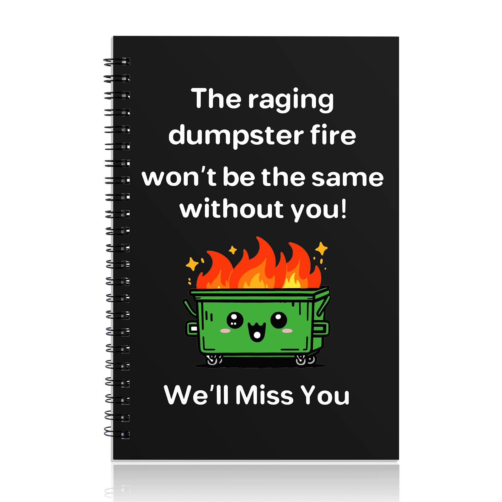 Resurhang Going Away Gifts for Coworkers Leaving Job Notebook Hardcover 160 Pages A5 Spiral Notebook Funny Dumpster Emotional Cheer Staff Office
