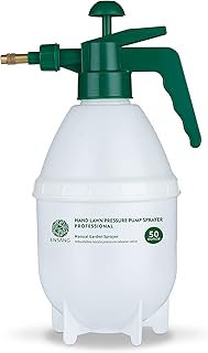 Handheld Garden Lawn Sprayer Pump Pressure Water Sprayers with Safety Valve Adjustable Nozzle (1.5L 0.4Gallon)