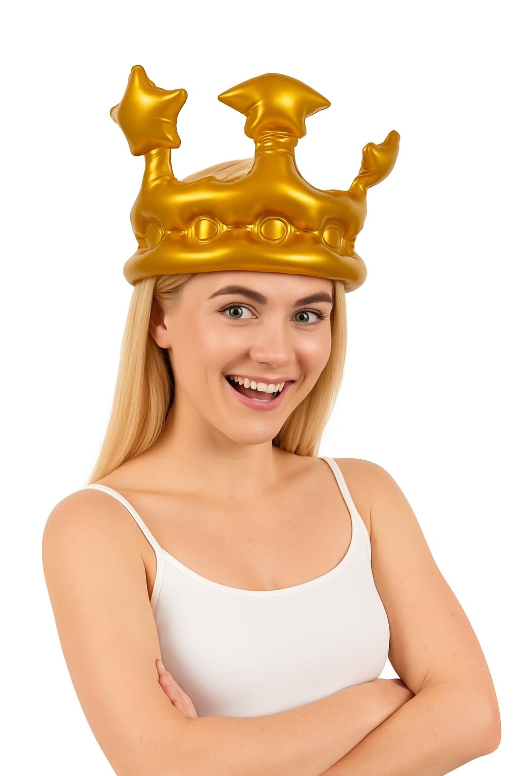 Inflatable Fancy Dress Pool Float Accessory Props Summer Party Festival Funny (King's Crown, PVC)