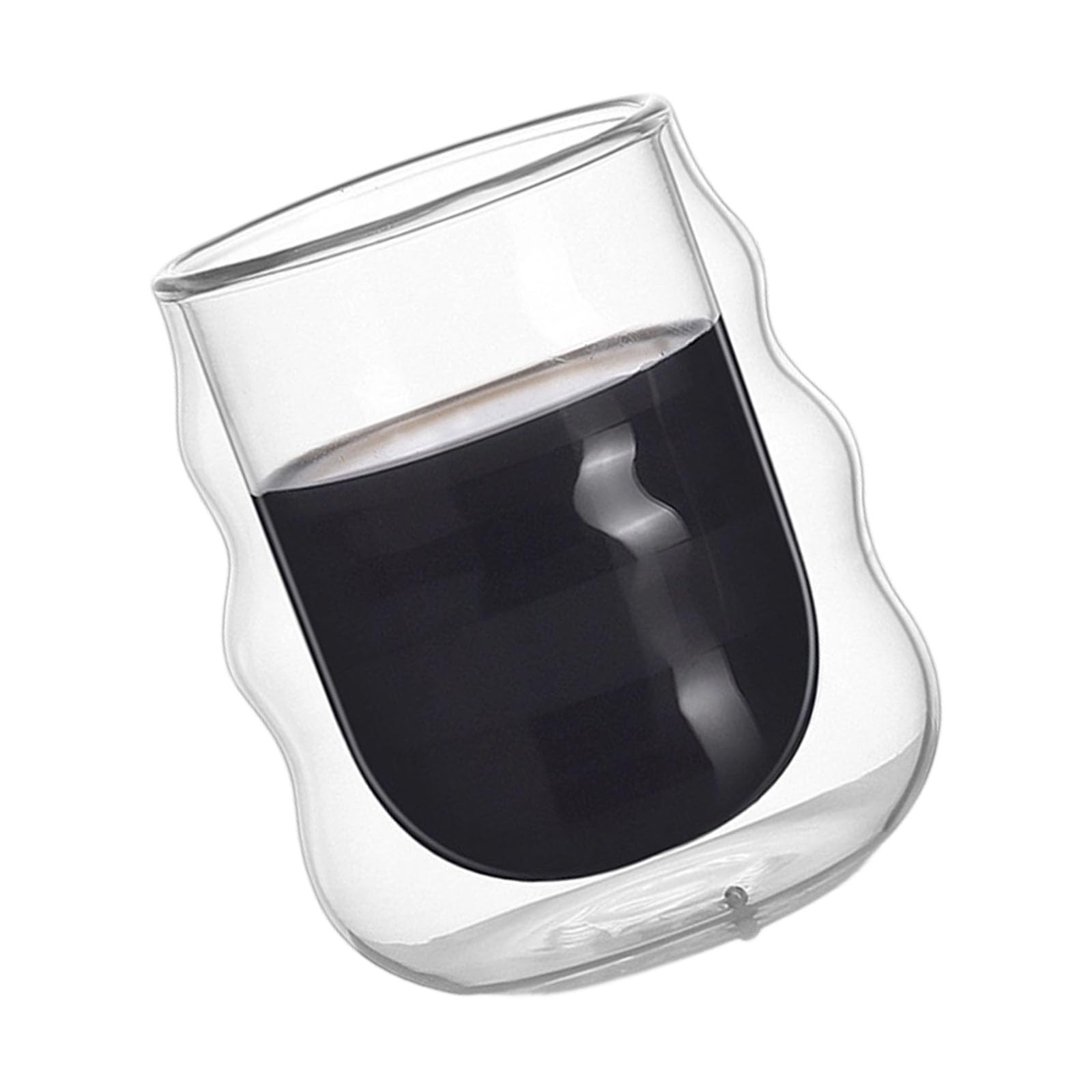Tsophreniq Walled Borosilicate Glass Cup Drinking Mug Drinkware for Tea Coffee Cold Drink Borosilicate Coffee Cup