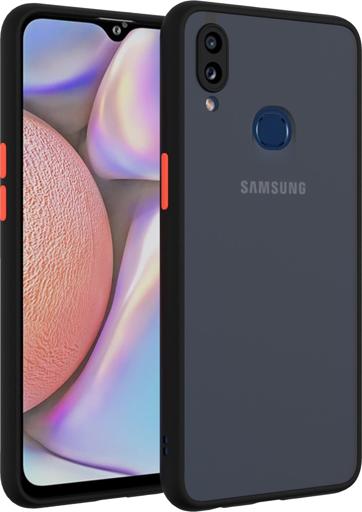 Glasgow Matte Back Case for Samsung Galaxy M10s Back Case Cover Matte Translucent (Camera Protection) - Black (B09877L67X) Amazon Price History, Amazon Price Tracker