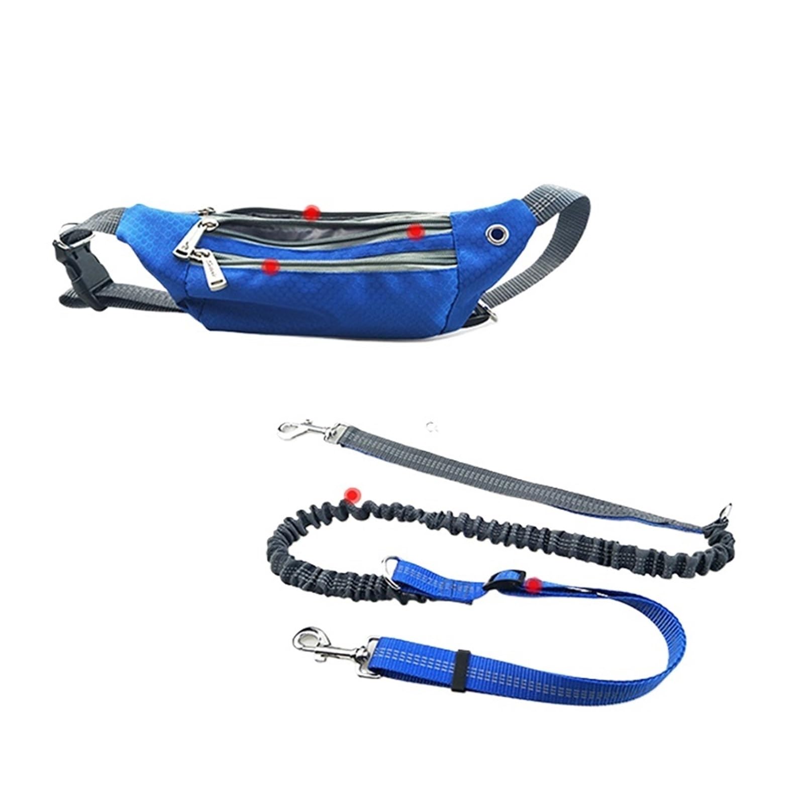 Hunde-Laufgurt Hunde Taille Tasche Hände Frei Multifunktions Hund Gürtel Laufen Elastizität Einstellbare Hundeleinen(Green)