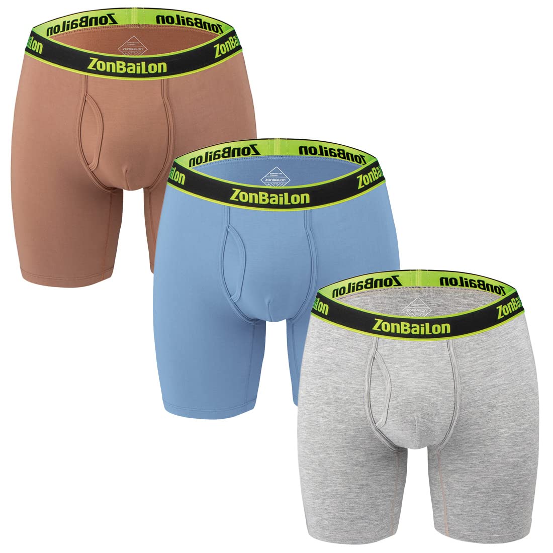 Calzoncillos tipo bóxer para hombre, suaves, transpirables, cómodos, con piernas largas