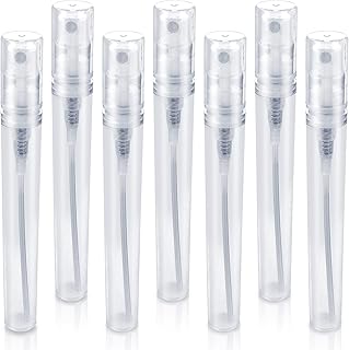 Bewudy Travel Mini Perfume Refillable Spray Container, 7 Pack 5ml Portable Perfume Spray Bottle, Scent Pump Case, Perfume Fragrance Empty Spray Bottle for Traveling and Outgoing