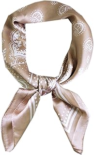 WENLOOY Square Satin Silk Hair Scarf Headscarf for Women/Men's Necktie Bandanas Pocket Square