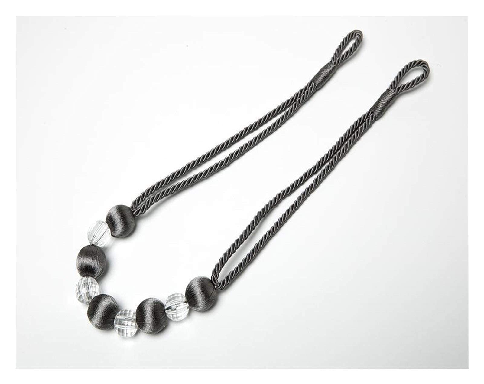 Embrasses magnétiques pour rideaux en cristal, 2pcs embrasses pour rideaux corde velours perle rideau accessoires embrasse porte-boucle cordes suspendues décoration de la maison pour la fixation de