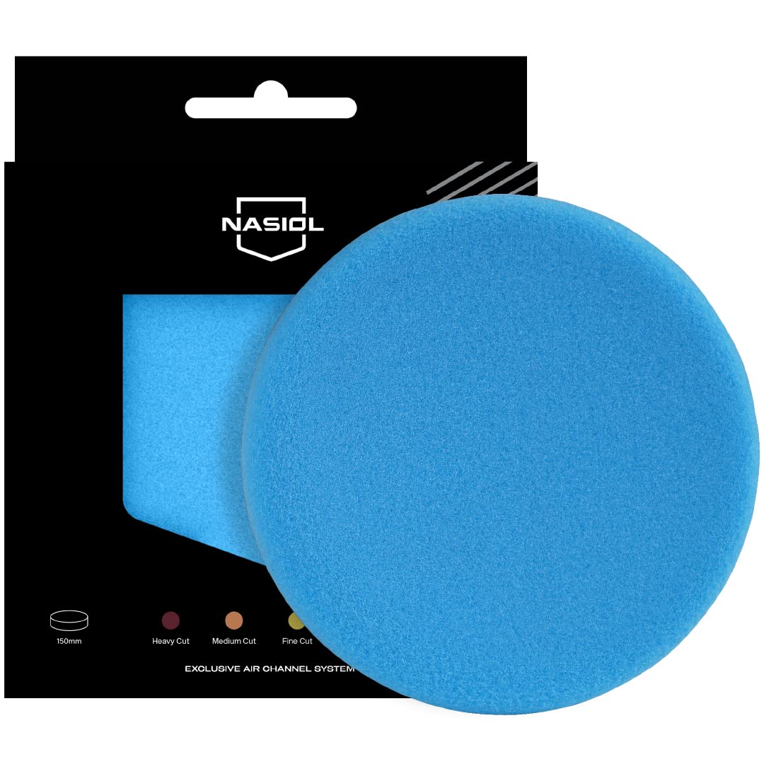 Nasiol Special Air Channel Polis Pad Blue-150 Mm-Marked Remover Polis Paste Polish, Detailing, Auto Application Sponge, Applicator Sponge, Scratch Remover and Polishing Compound Pad