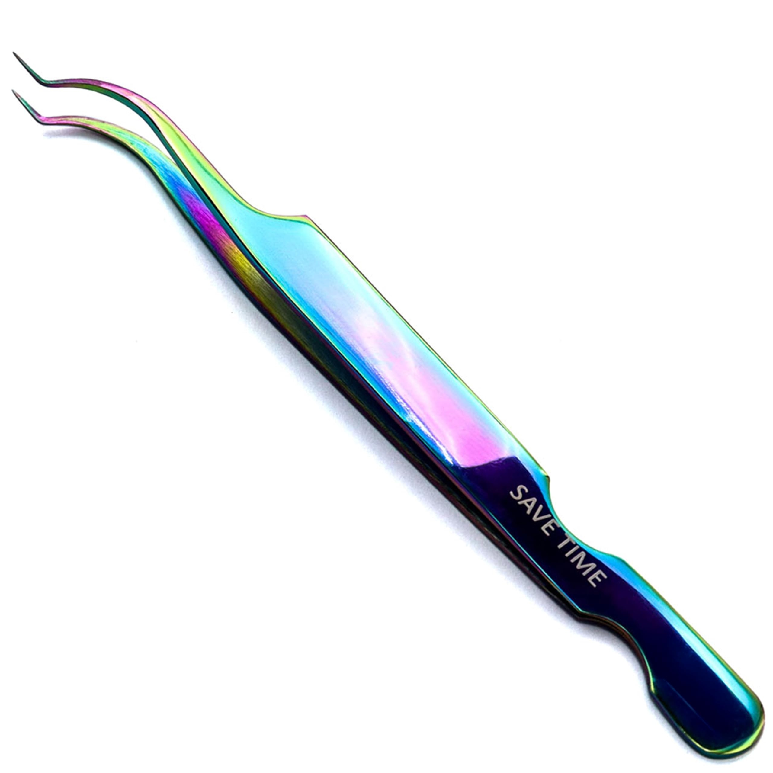 LLBA Lash Tweezer Professional for False Lash Application Tool | Multi Shapes & Purposes with Non-Slip Grip Tweezers for Volume, Isolation & Classic Lashes (Galaxy, All The Fluff Volume) — view 17