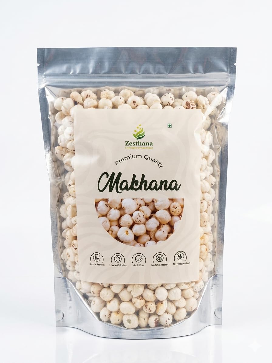 Zesthana Premium Quality Makhana | Natural & Rich Protein Phool Makhana | Perfect for Fasting & Daily Healthy Snacking | FoxNuts 500g-image-20
