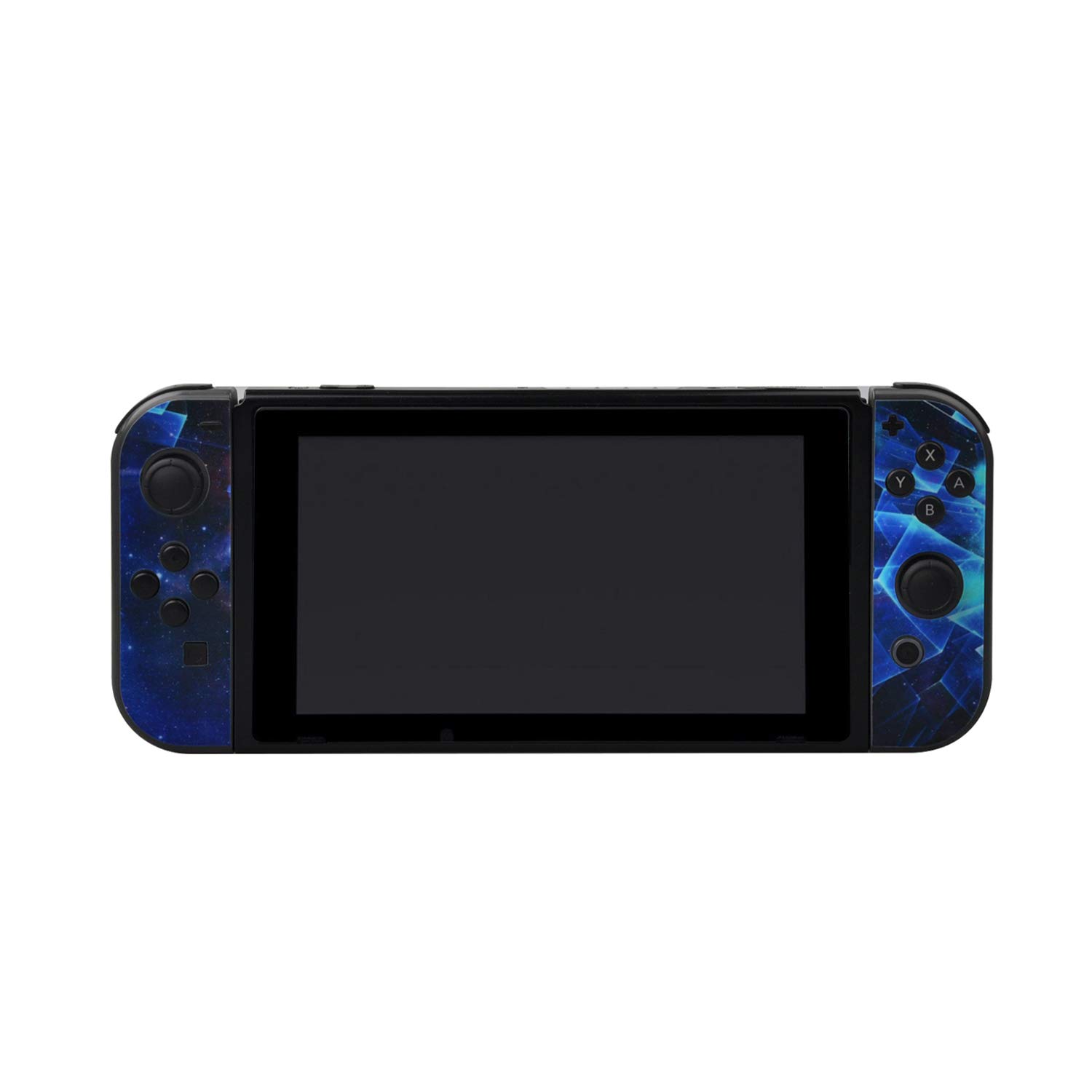 eXtremeRate Multidimensional Galaxy Print Decals Stickers Full Set Faceplate Skins +2Pcs Screen Protector for Nintendo Switch/for NS Console & joy con Controller & Dock Protection Kit — view 2