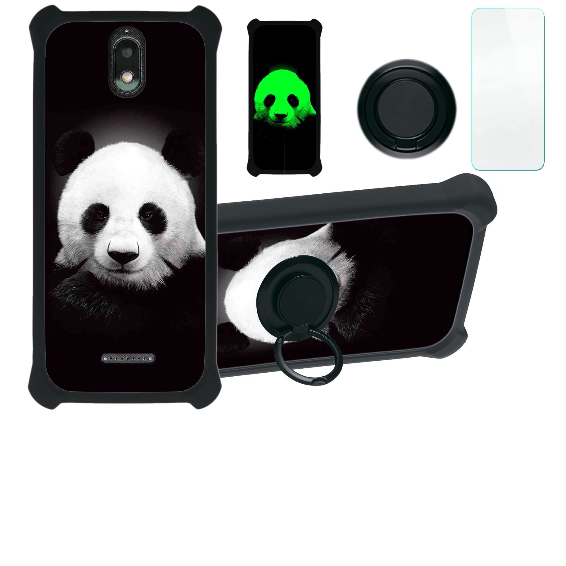 HotPepper Serrano 3 Case Compatible with Hot Pepper Serrano 3 Hpp-L55b Qlink Wireless Phone Case Cover [with Tempered Glass Screen Protector][Hard PC