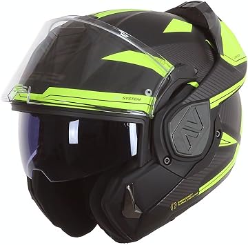 LS2, Klapphelm Motorrad ADVANT REVO Black H-V Yellow