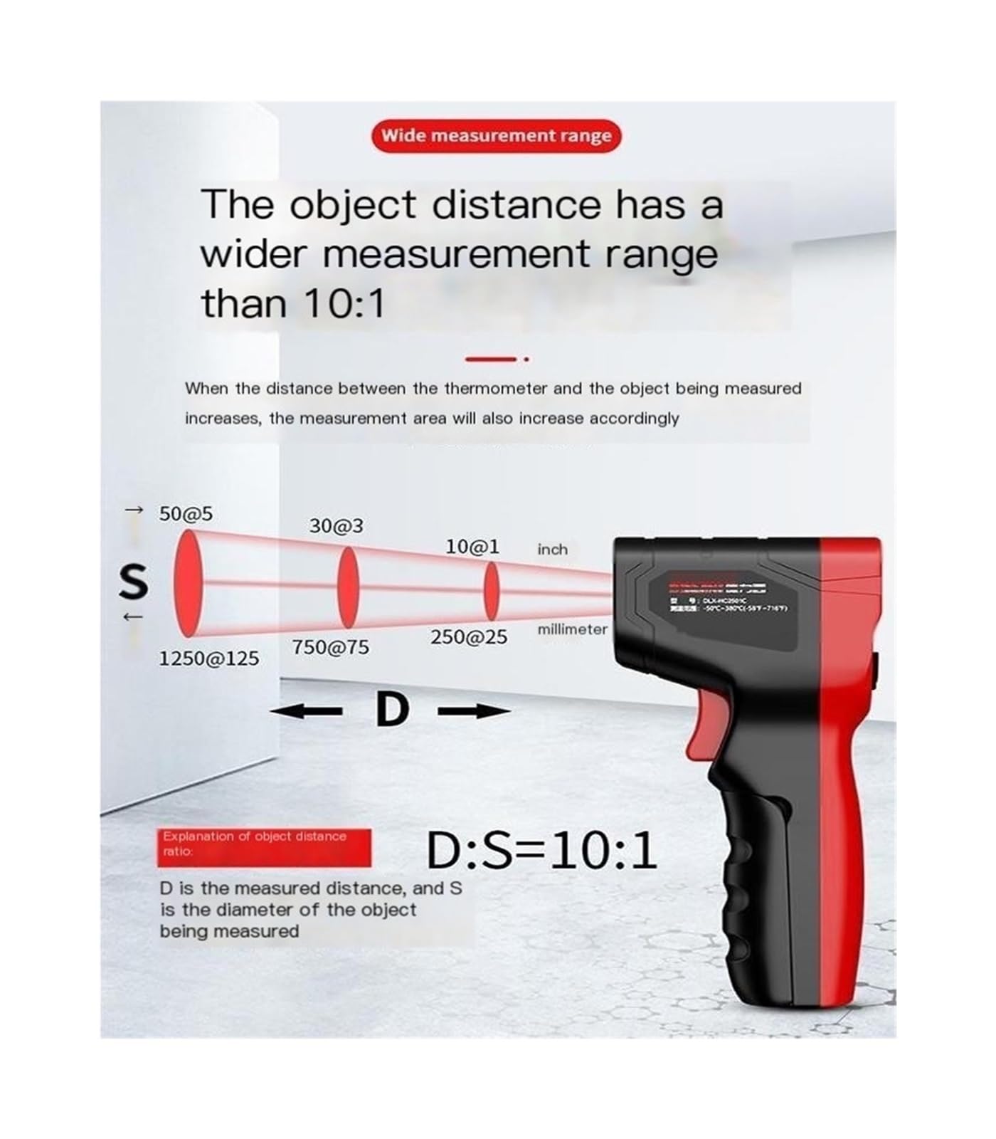 Misuratore di temperatura industriale, DM-5005-50~900℃ Acqua for misurazione della temperatura industriale