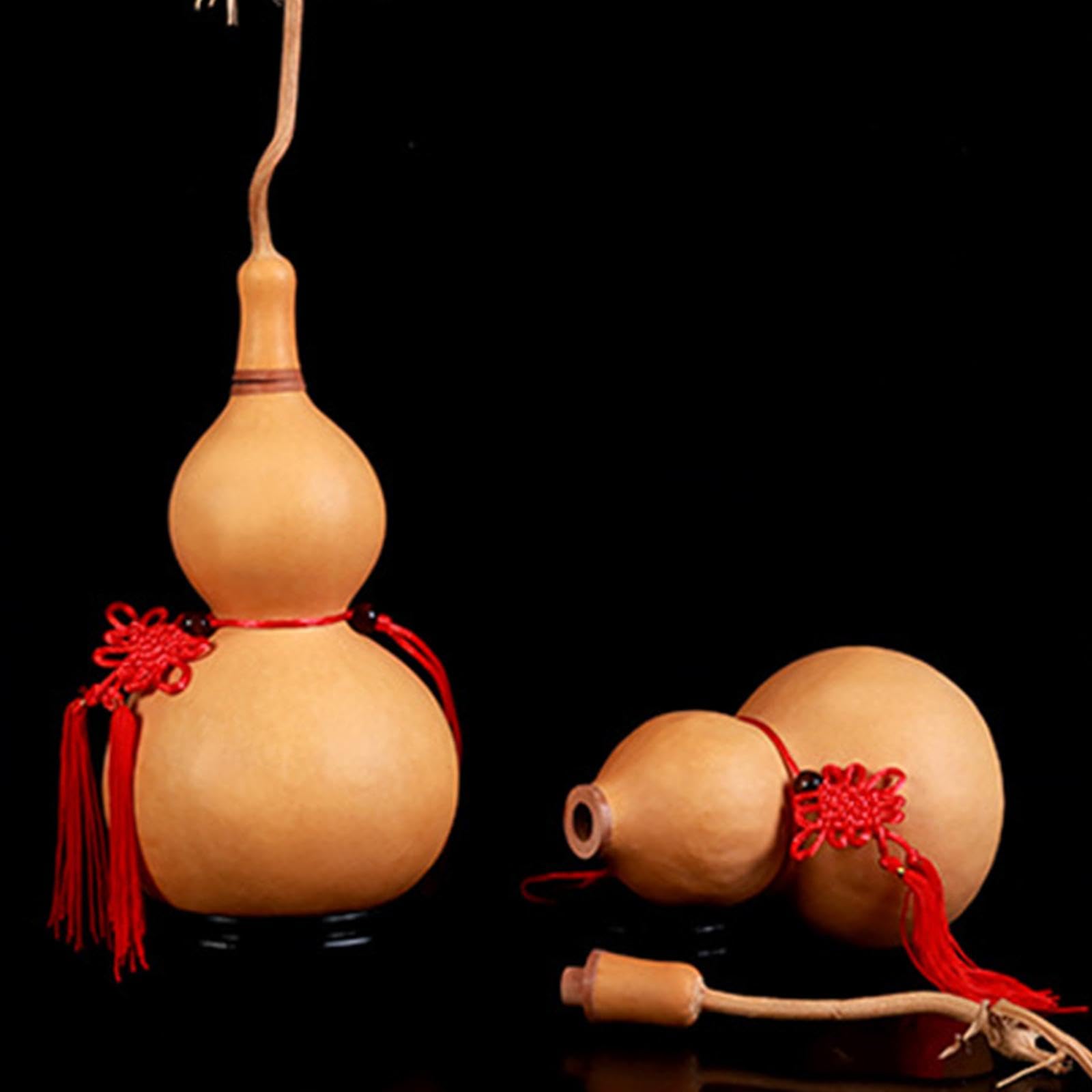 Hulu Gourd Pendant Desktop Decor Gourd Craft for Gift Office Desk Decoration 10 to 12Cm|Home Decoration Items for Living Room Durable Home Garden Tool Kit for Soil Cultivator