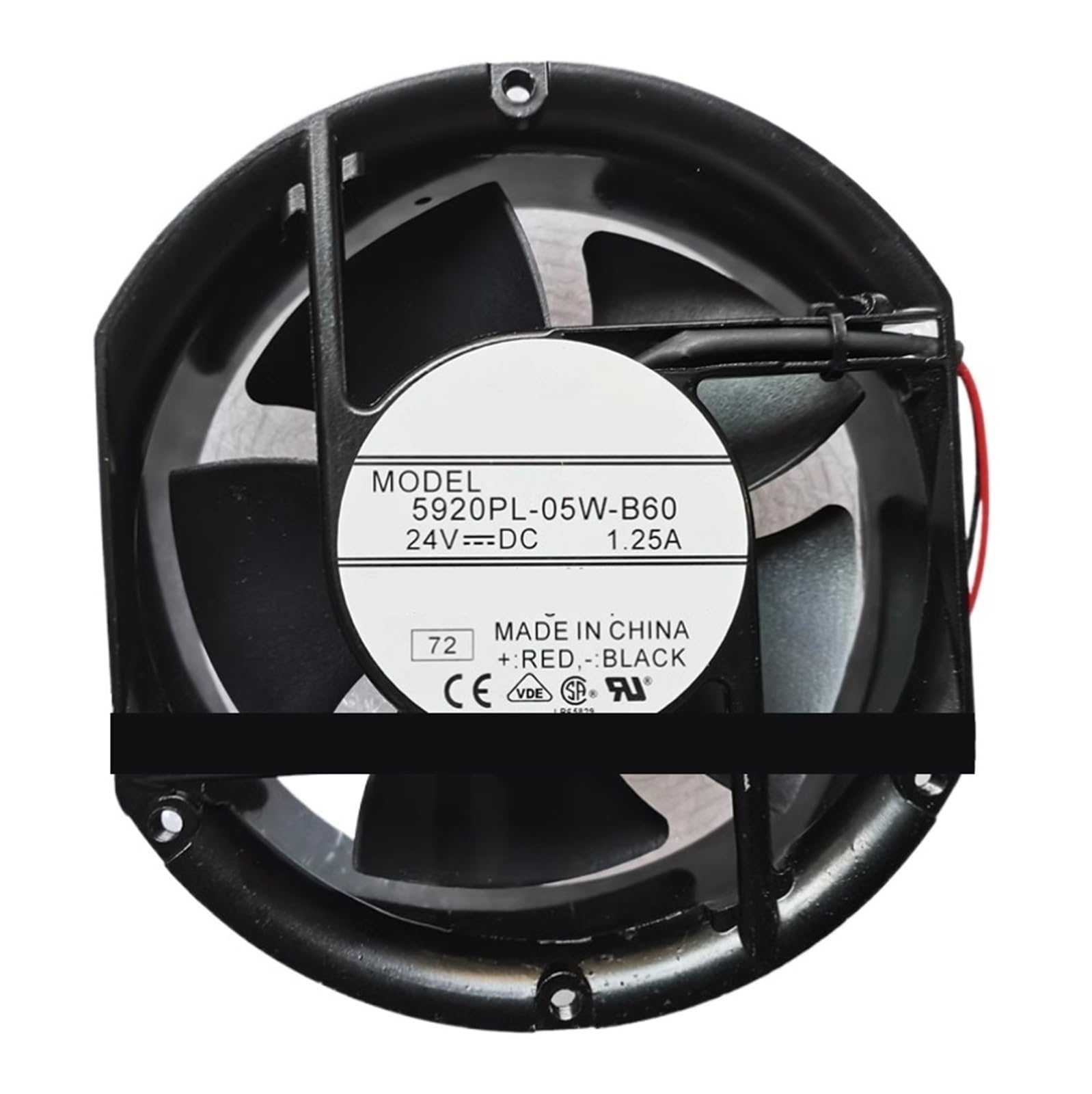 Lzikkgki One Color 5920Pl-05W-B60 Dc 24V 1.25A 172X150x51mm 2-Wire Cooling Fan