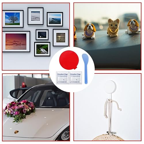 Miniatura 8 de SonKu - Paquete de 8 almohadillas adhesivas grandes de espuma de doble cara, 3.15 pulgadas, redondas, VHB, cinta de montaje de repuesto para tablero