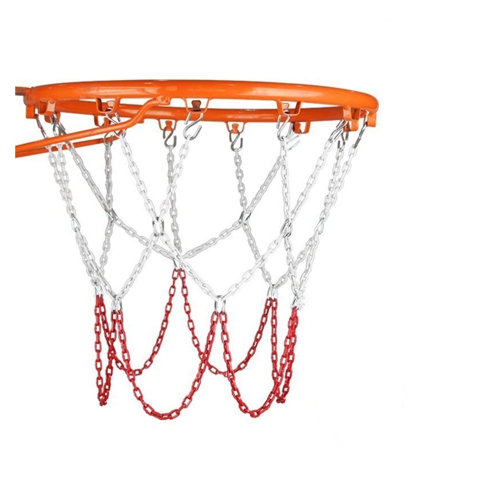 WILLWA Lndoor canestro da Basket all'aperto Pallacanestro Rete Metallica Catena antiruggine Anelli da Basket in Acciaio Accessori Standard (Color : Style 3)