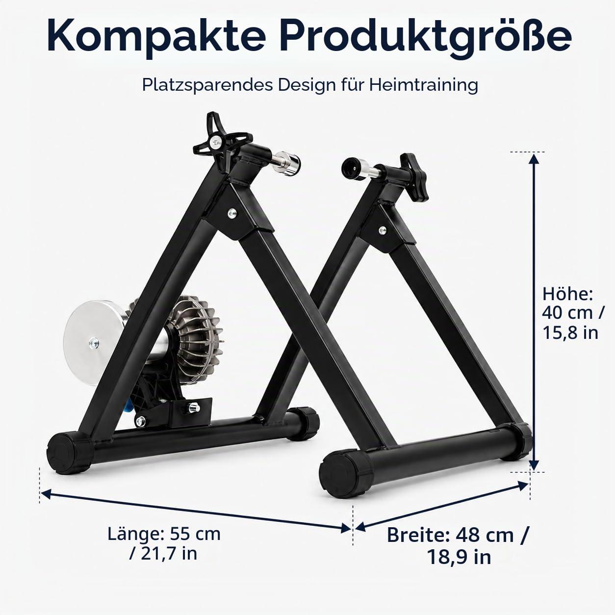 Home Trainer für Fahrrad, Heimtrainer, verstellbares Design, Fluid Bike, Trainer, Trainingsbank für Fahrräder, geeignet für Fahrräder von 26 – 29 Zoll, Mountainbikes
