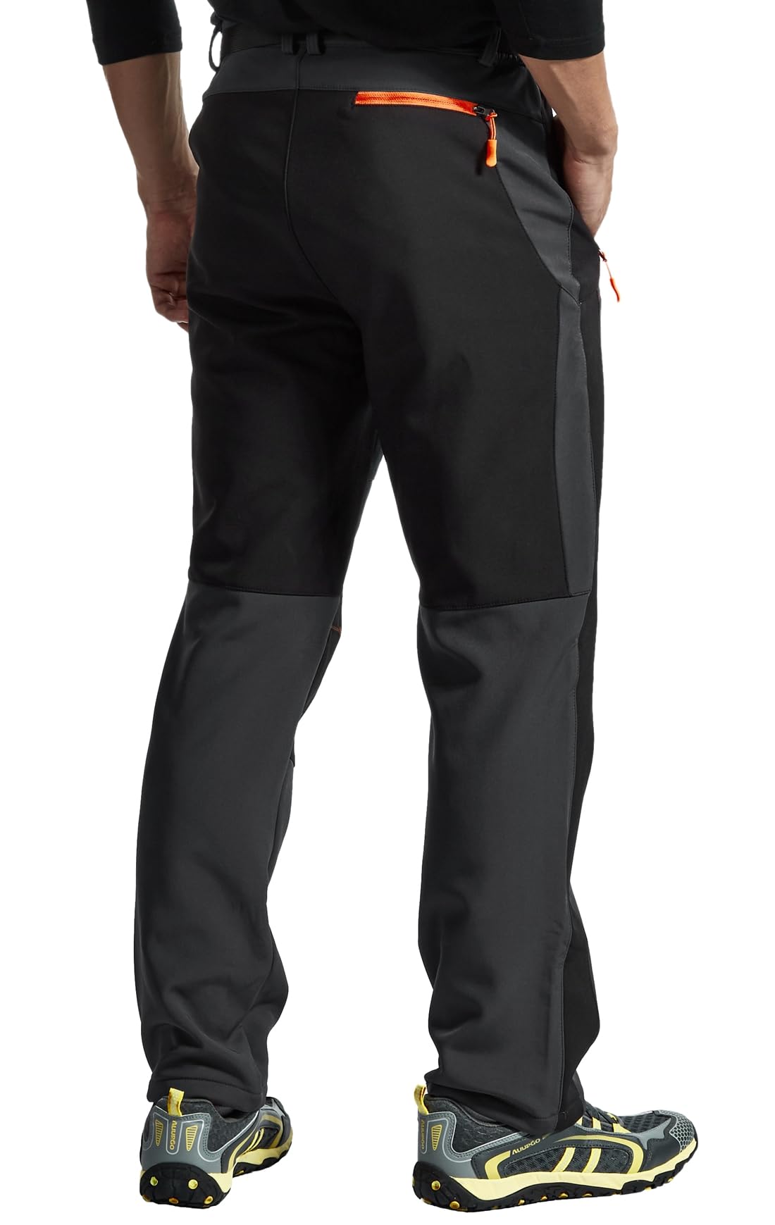 YSENTO Pantaloni da trekking da uomo, impermeabili, in softshell, antivento, con calda imbottitura, per lo snowboard, per l'inverno