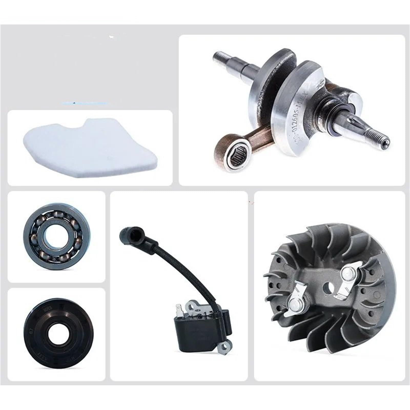 Retén Aceite Cigüeñal Sello de Aceite del cigüeñal, cojinete, Filtro Aire, Volante magnético, Bobina Encendido, Compatible con Motosierra Husqvarna 236 y 246 retn de Aceite(D)
