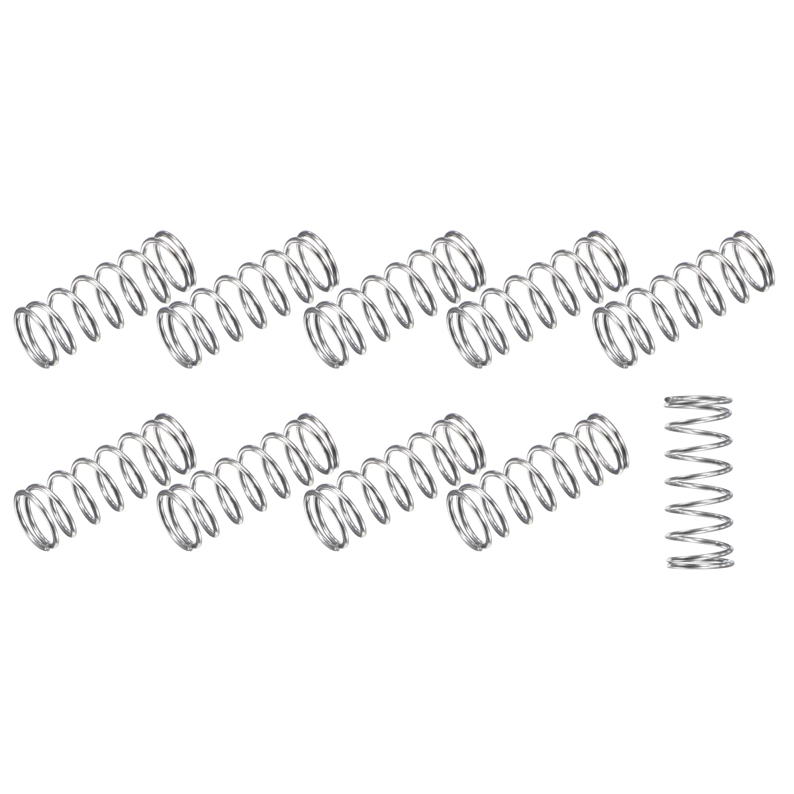 METALLIXITY Compression Springs (0.5x7mm OD,15mm Free Length) 20Pcs, 304 Stainless Steel Extension Spring - for Shop Home Repairs, DIY Projects, Silver Tone — Amazon image 22