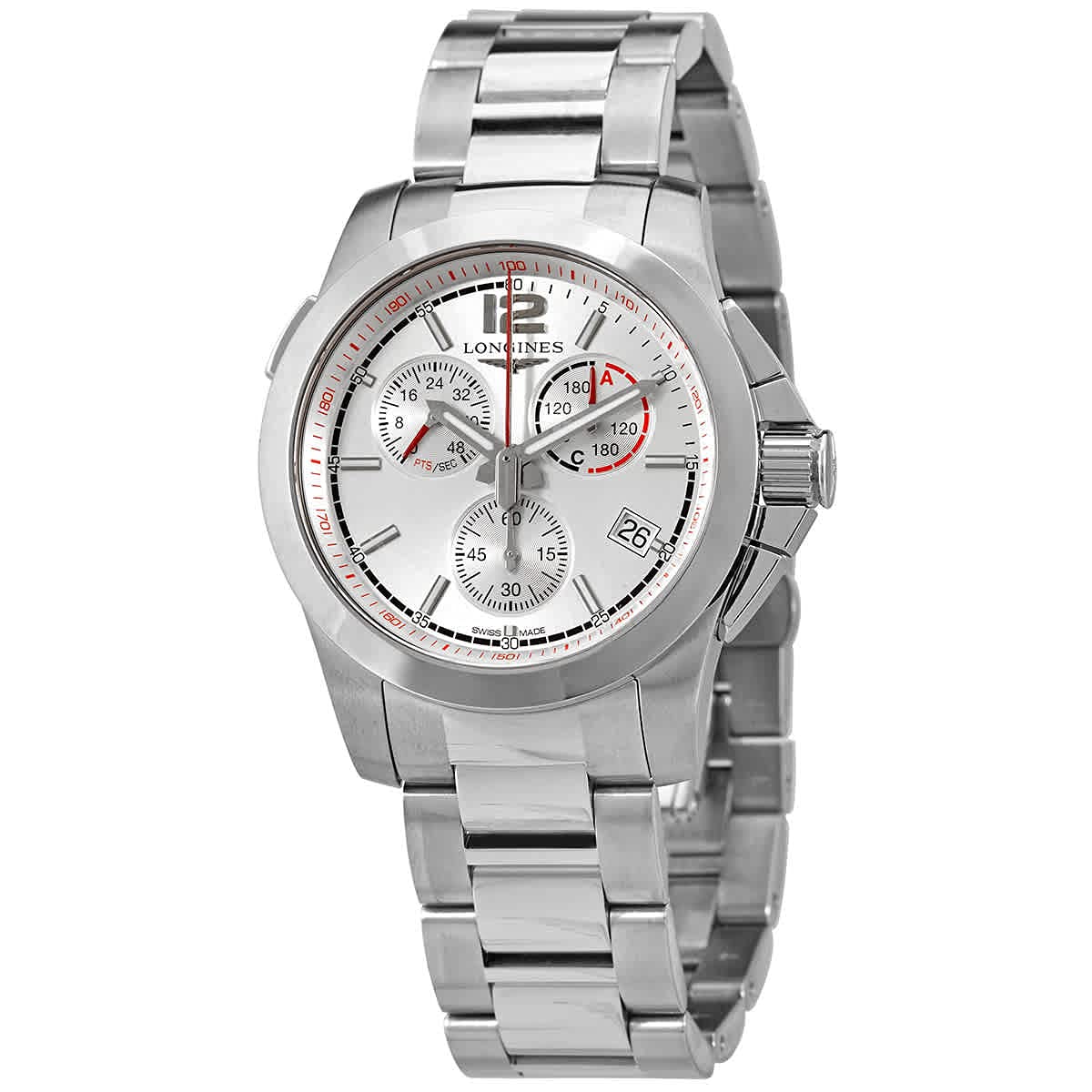 Longines Conquest Chronograph Quartz Silver Dial Men's Watch L3.701.4.76.6
