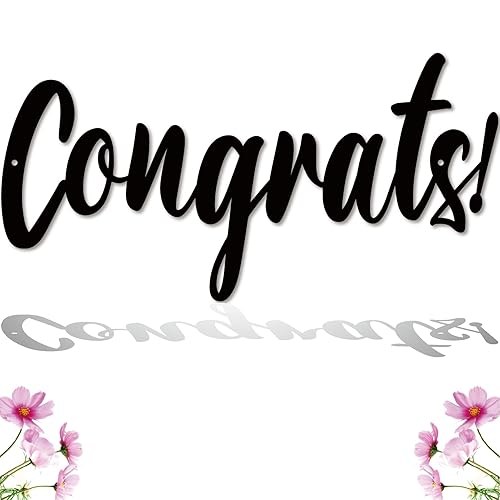 Congrats Metal Sign,Congrats Wall Decor,Congrats Signs Wall Art,Congrats Cutout Letters Hanging For Home,Office,Living Room Decor