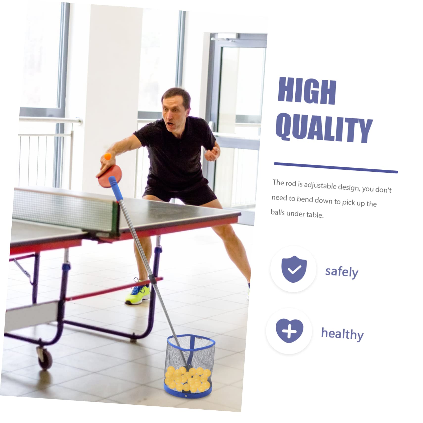 Rete Raccoglipalline da Ping Pong Tavolo Capacità 120 Pezzi di Alluminio | Rete Ping da Tavolo per Palline da Ping, per Allenamento di Tennis Tavolo, Accessorio da Raccolta Colore Casuale